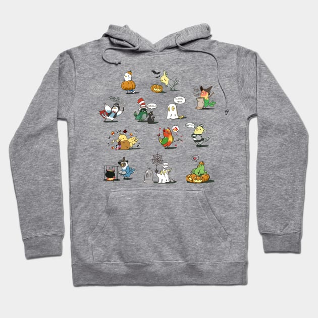 Halloween birbs Hoodie by Shemii